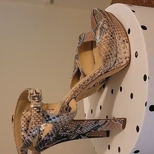 Via Spiga Snakeprint Platform Heels